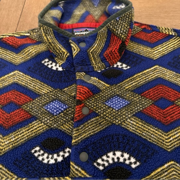 Patagonia Synchilla Fleece Pullover Mens Size Small Slowfoot Snap T Aztec 2014 - Picture 7 of 12